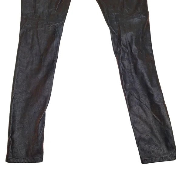 Blank NYC Vegan / Faux Leather Dark Brown Skinny Pants Size 26 - Picture 9 of 16